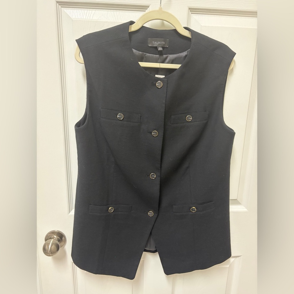 Talbots Women's Black Sleeveless Vest